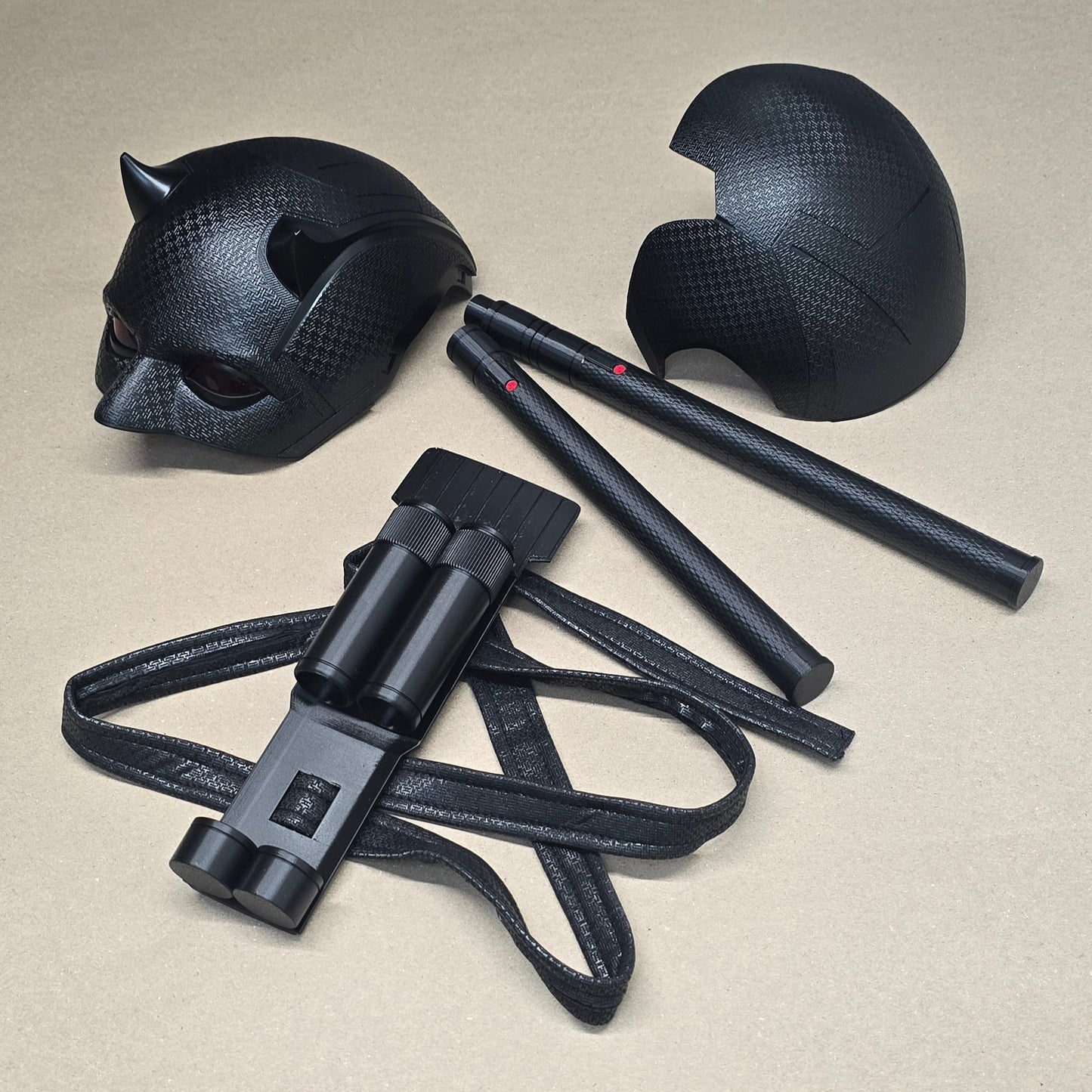 Black Stunt/Flexible Textured series Inspired Billy Clubs