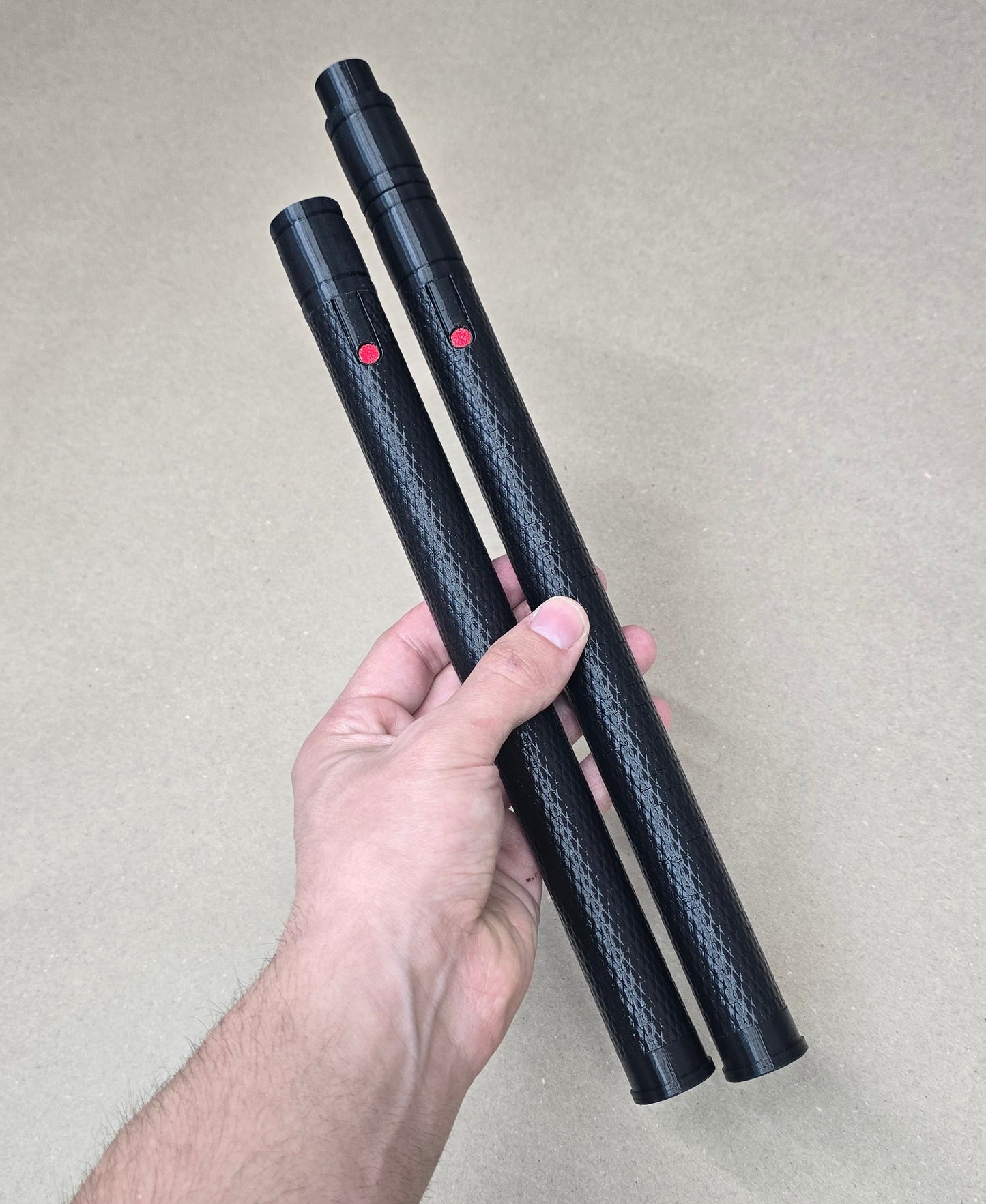Black Stunt/Flexible Textured series Inspired Billy Clubs